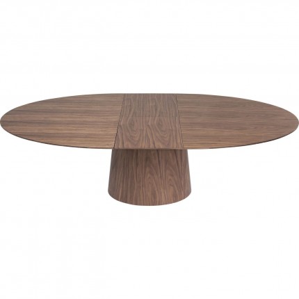 Uitschuifbare eettafel Benvenuto ovaal walnoot Kare Design