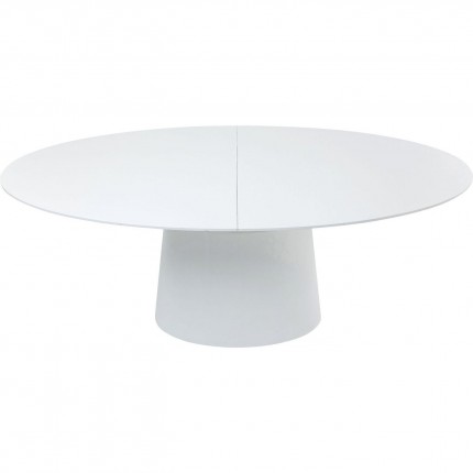 Uitschuifbare eettafel Benvenuto ovaal mat wit Kare Design Uitschuifbare eettafel Benvenuto ovaal mat wit Kare Design