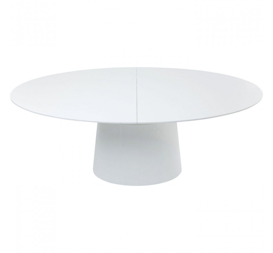 Uitschuifbare eettafel Benvenuto ovaal mat wit Kare Design Uitschuifbare eettafel Benvenuto ovaal mat wit Kare Design