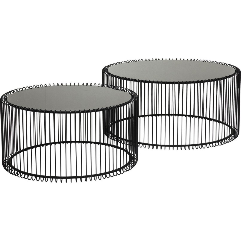 Coffee Table Wire Black (2/Set) Kare Design