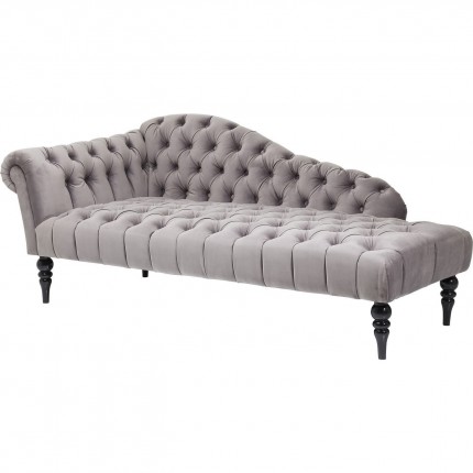 Ligstoel Desire fluweel grijs Kare Design