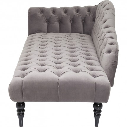 Ligstoel Desire fluweel grijs Kare Design