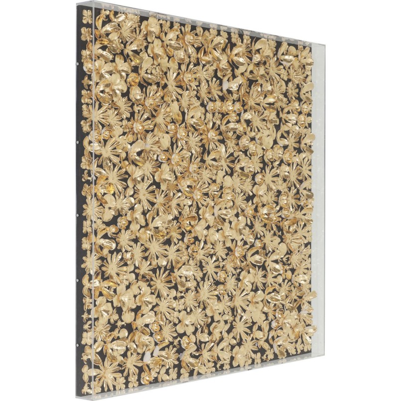Deco Frame Gold Flower 120x120cm Kare Design