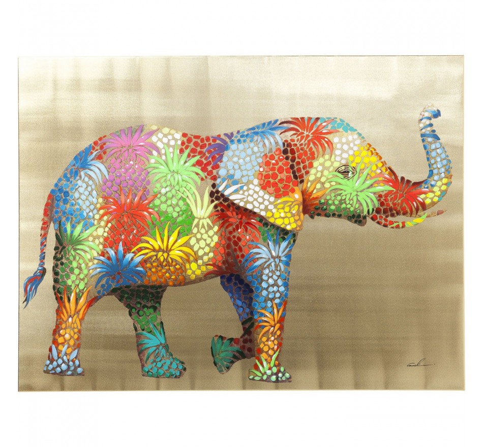 Schilderij olifant ananas 120x90cm Kare Design Schilderij olifant ananas 120x90cm Kare Design