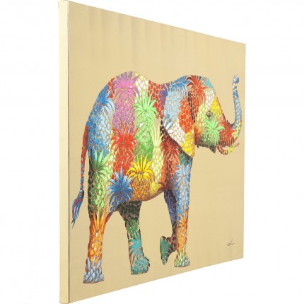 Schilderij olifant ananas 120x90cm Kare Design