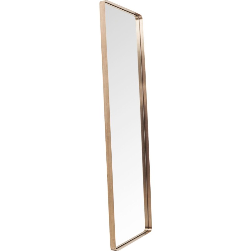 Miroir Curve rectangulaire cuivre 200x70cm Kare Design