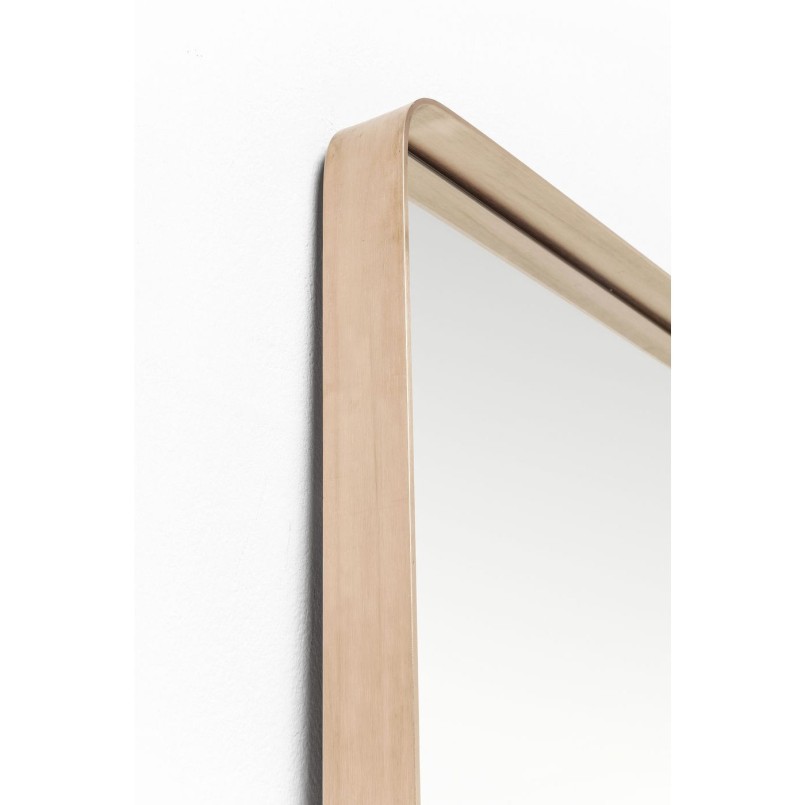 Miroir Curve rectangulaire cuivre 200x70cm Kare Design