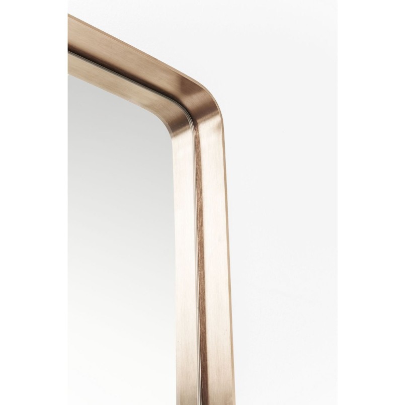Miroir Curve rectangulaire cuivre 200x70cm Kare Design