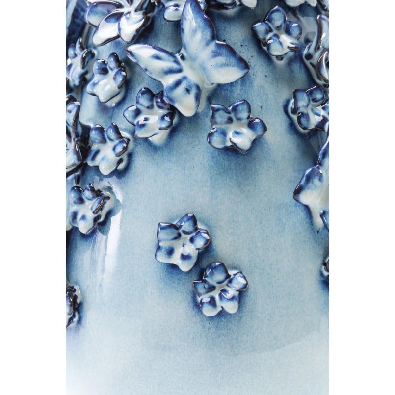 Vase Butterflies bleu clair 35cm Kare Design