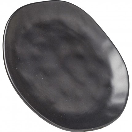 Plate Organic Ø20cm black (4/Set) Kare Design
