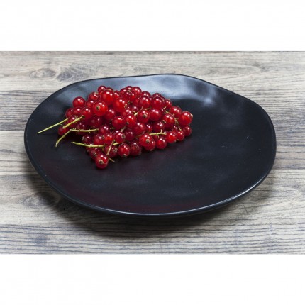 Plate Organic Ø20cm black (4/Set) Kare Design
