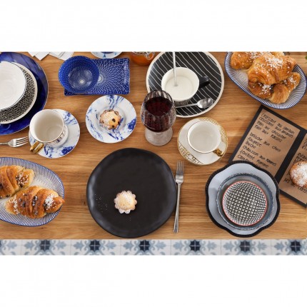 Plate Organic Ø26cm black (4/set) Kare Design