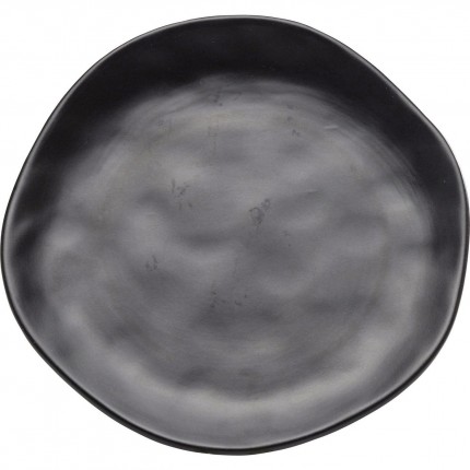 Plate Organic Ø26cm black (4/set) Kare Design