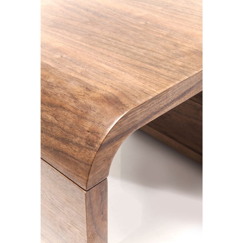Desk Soft Snake Walnut 150x70cm Kare Design
