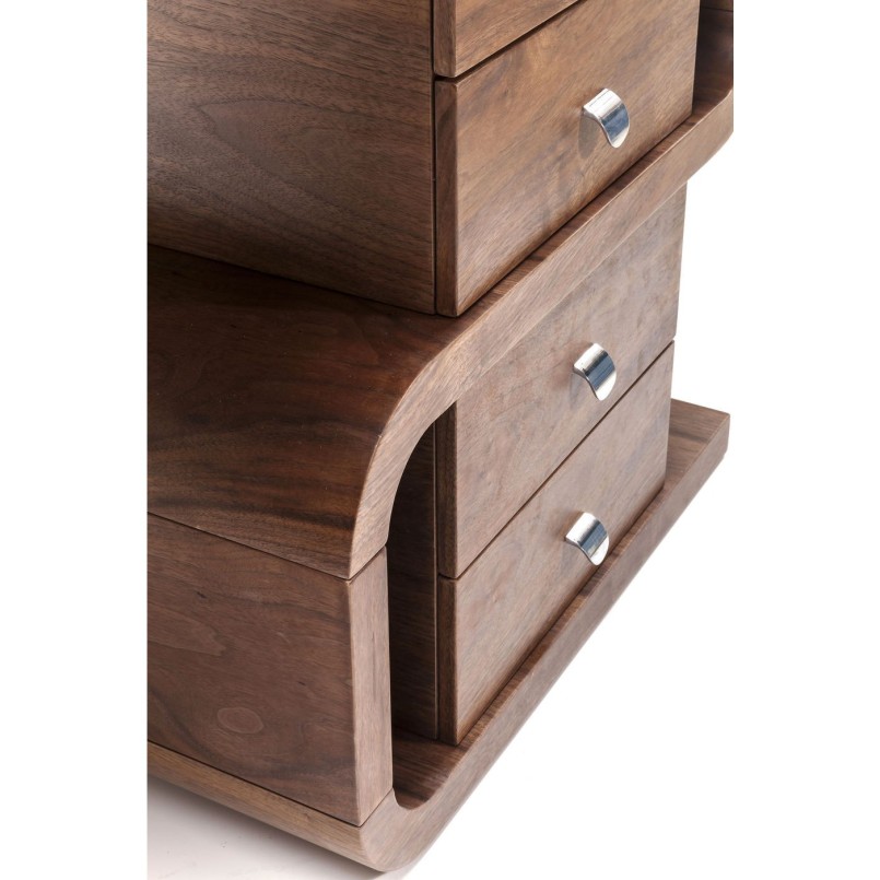 Desk Soft Snake Walnut 150x70cm Kare Design