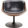 Fauteuil pivotant Club 54 noyer