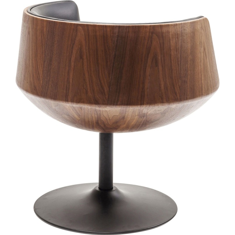 Fauteuil pivotant Club 54 noyer