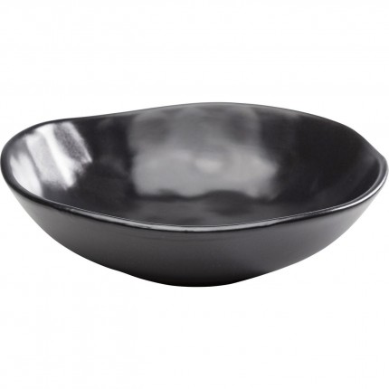 Plate Deep Organic Ø22cm black (6/Set) Kare Design