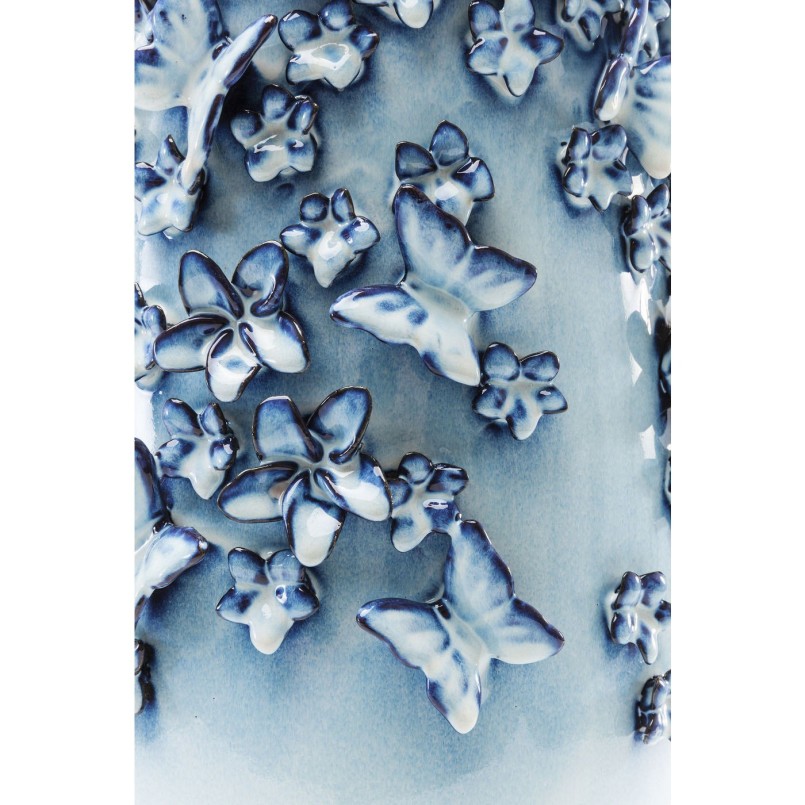Vase Butterflies bleu clair 50cm Kare Design
