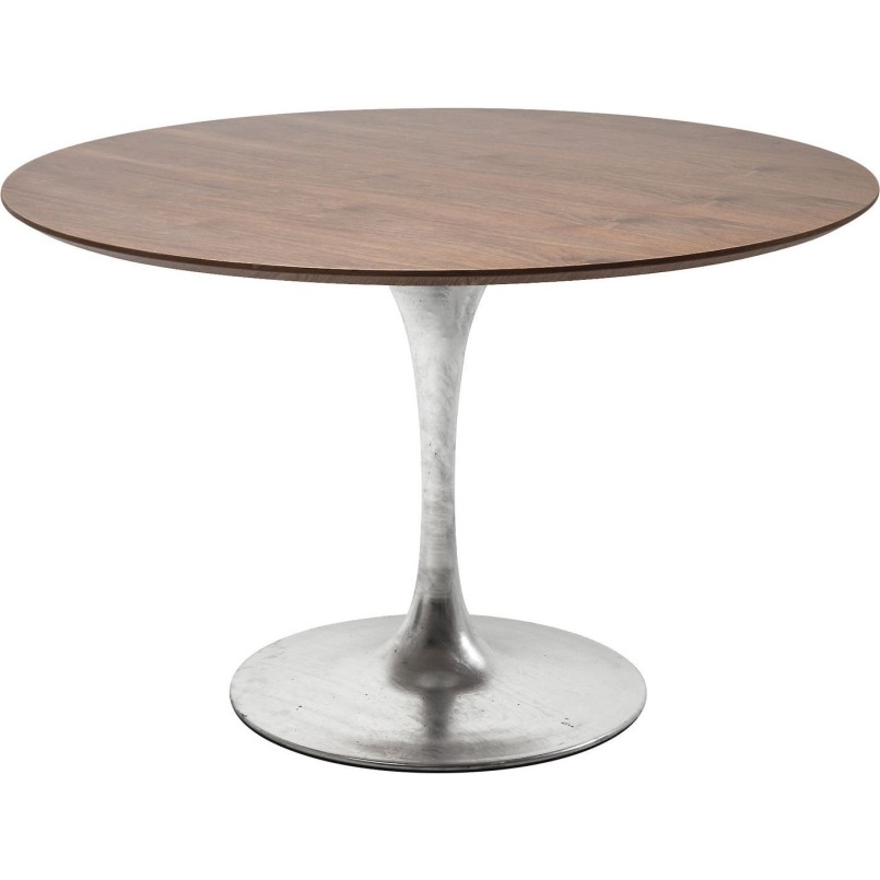 Table Invitation noyer & zinc 120cm Kare Design