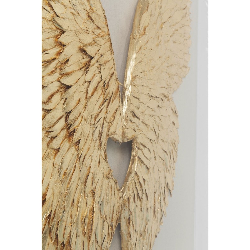 Déco murale Wings doré White 120x120cm Kare Design