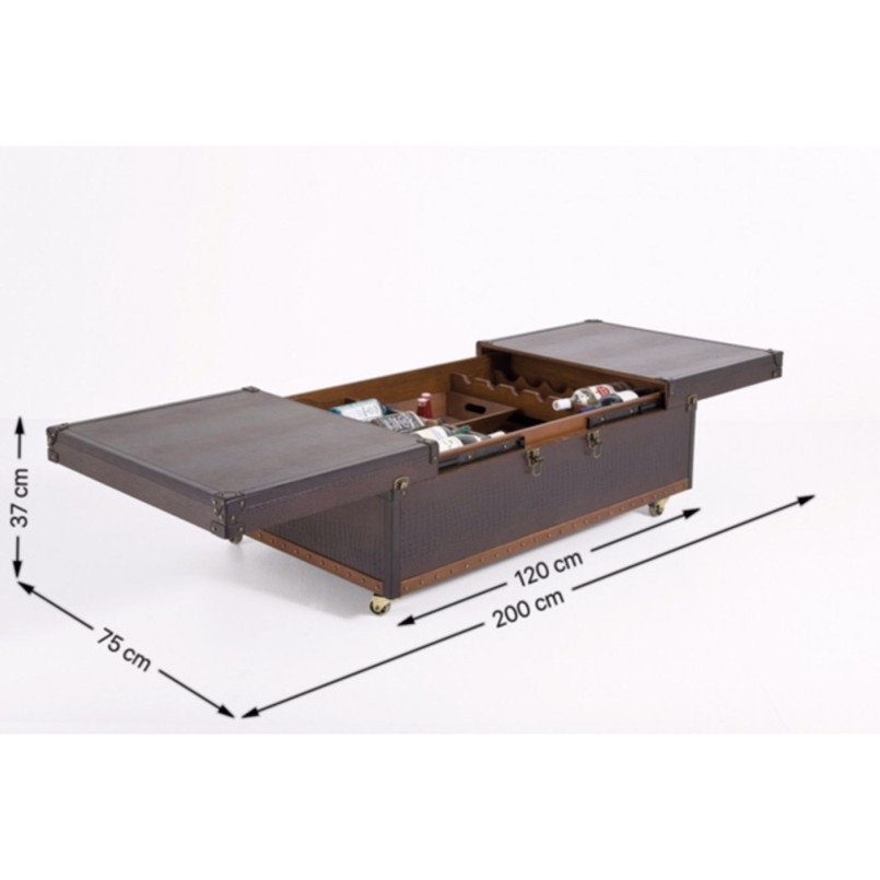 Salontafel Bar Colonial 120x75cm Kare Design