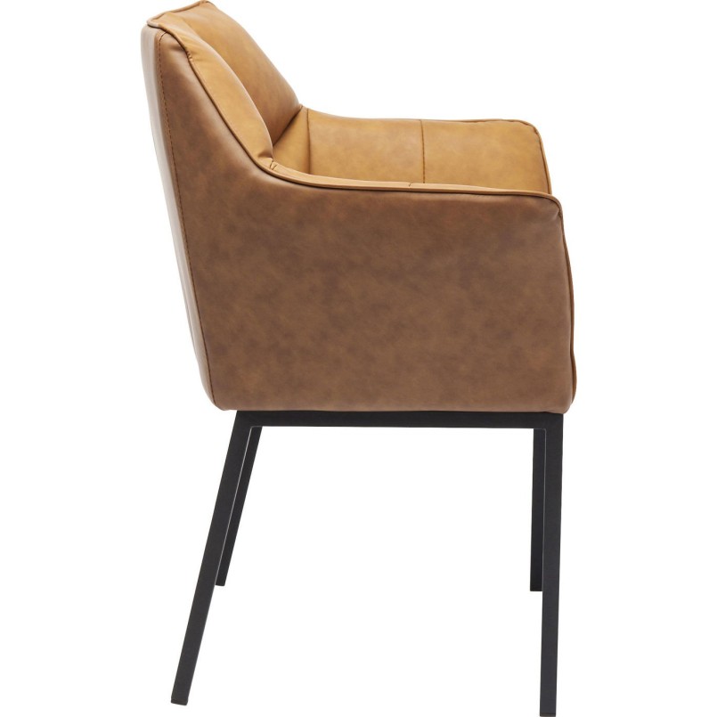 Chair with Armrest Thinktank Brown Kare Design