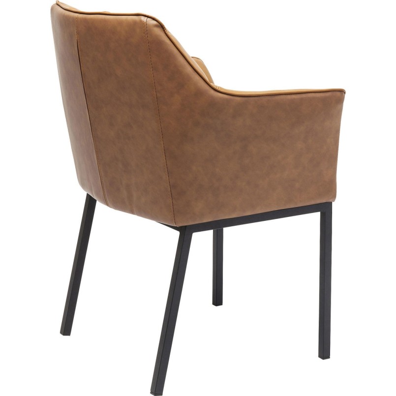Chair with Armrest Thinktank Brown Kare Design