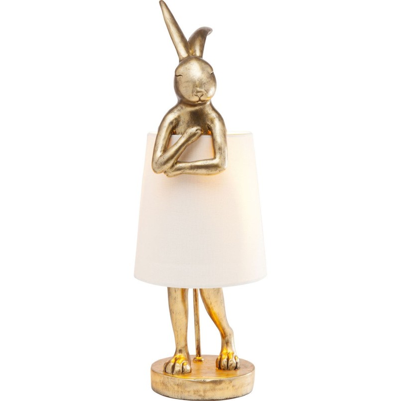 Table Lamp Animal Rabbit Gold Kare Design
