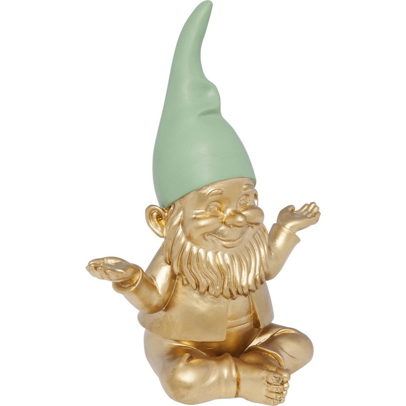 Déco nain doré zen 19cm Kare Design