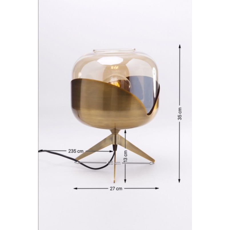 Table Lamp Golden Goblet Ball Kare Design