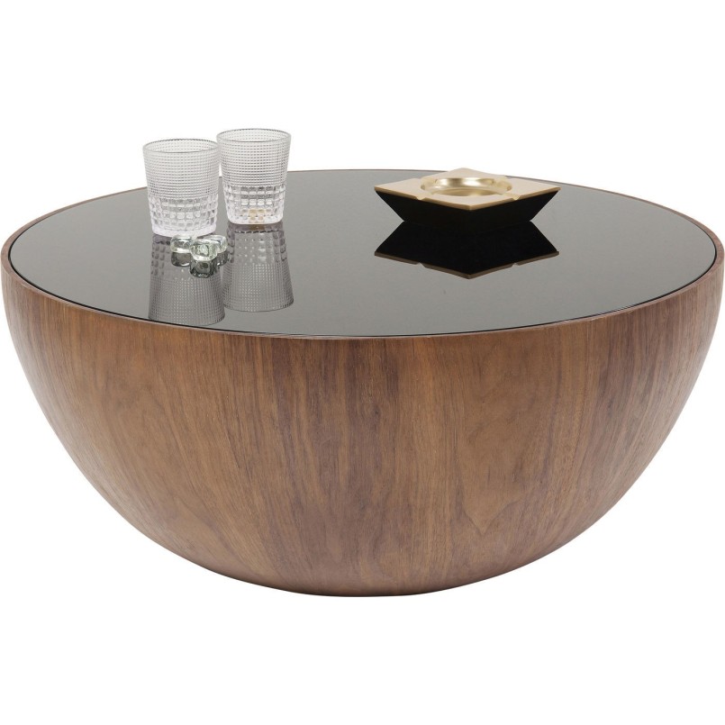 Table basse Tear Drops noyer 80cm Kare Design