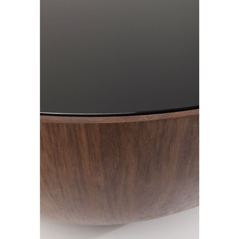 Coffee Table Tear Drops Walnut Ø80cm Kare Design