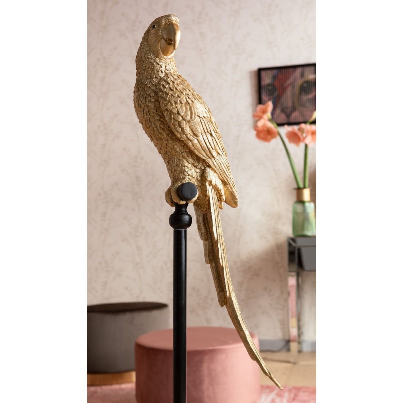 Deco Figurine Parrot Gold Kare Design