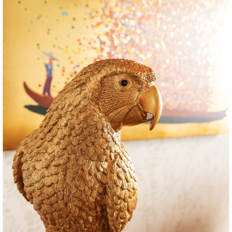 Deco Figurine Parrot Gold Kare Design