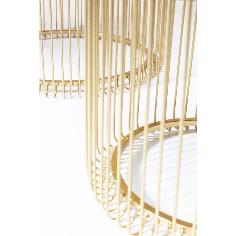 Side Table Wire Brass (2/Set) Ø44cm Kare Design