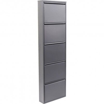 Schoenenkast Caruso 5 laden antraciet Kare Design