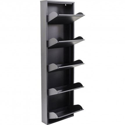 Schoenenkast Caruso 5 laden antraciet Kare Design