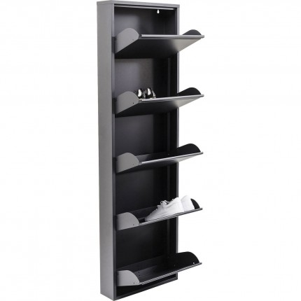 Schoenenkast Caruso 5 laden antraciet Kare Design