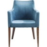 Chaise avec accoudoirs Mode Velvet pétrole Kare Design