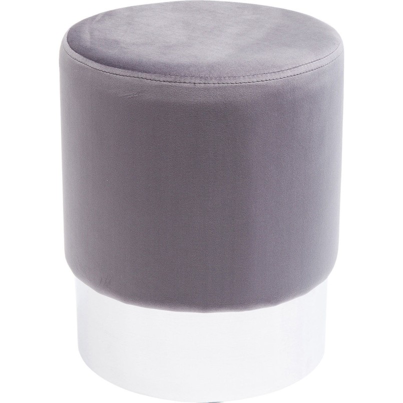 Stool Cherry Light Grey Silver Ø35cm Kare Design