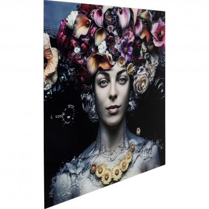 Wandfoto bloem kunst dame 120x120cm Kare Design