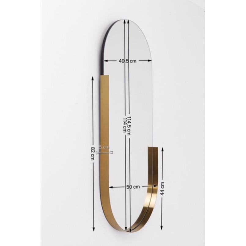 Mirror Hipster Oval 114x50cm Kare Design
