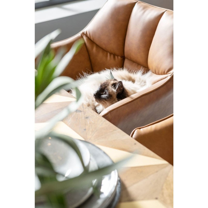 Chair with Armrest Thinktank Brown Kare Design