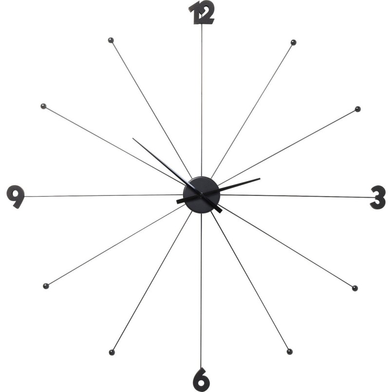 Wall Clock Like Umbrella Black Kare Design