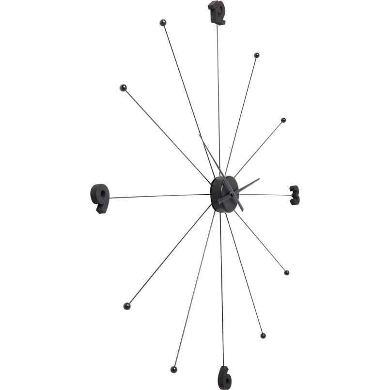 Wall Clock Like Umbrella Black Kare Design