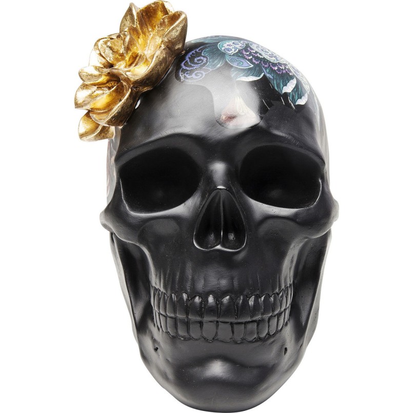 Deco Object Flower Skull 22cm Kare Design