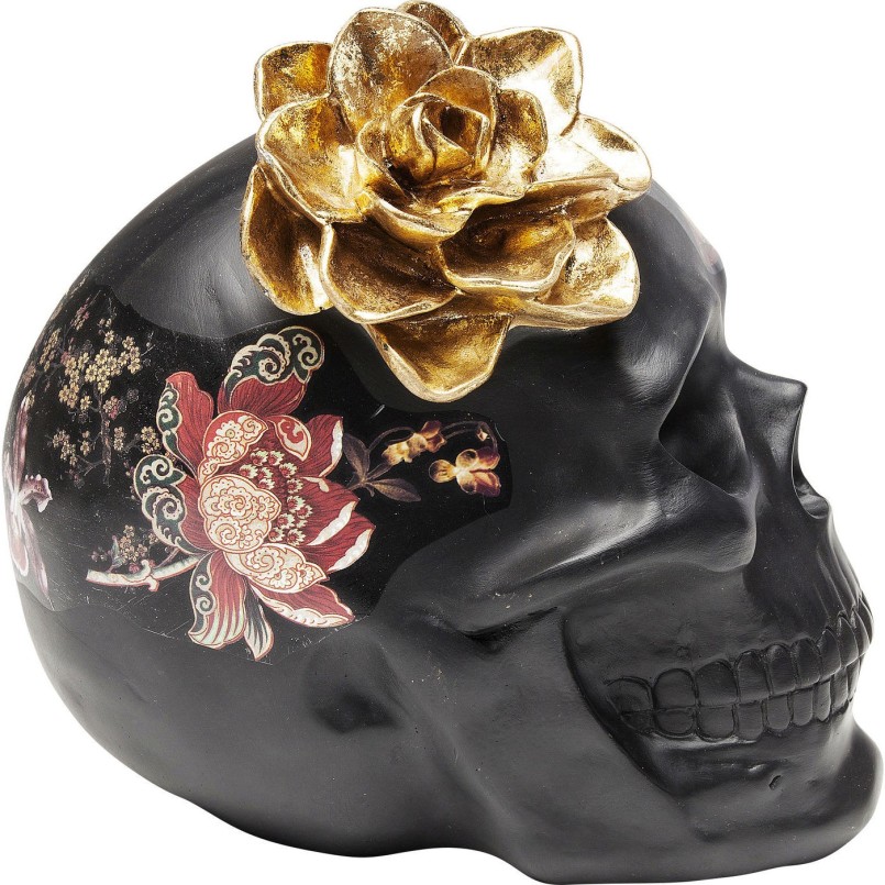 Deco Object Flower Skull 22cm Kare Design