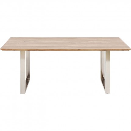 Eettafel Symphony 200x100cm acacia chroom Kare Design Eettafel Symphony 200x100cm acacia chroom Kare Design
