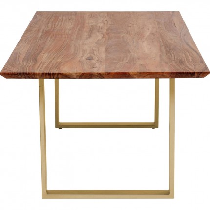 Eettafel Symphony 180x90cm acacia goud Kare Design